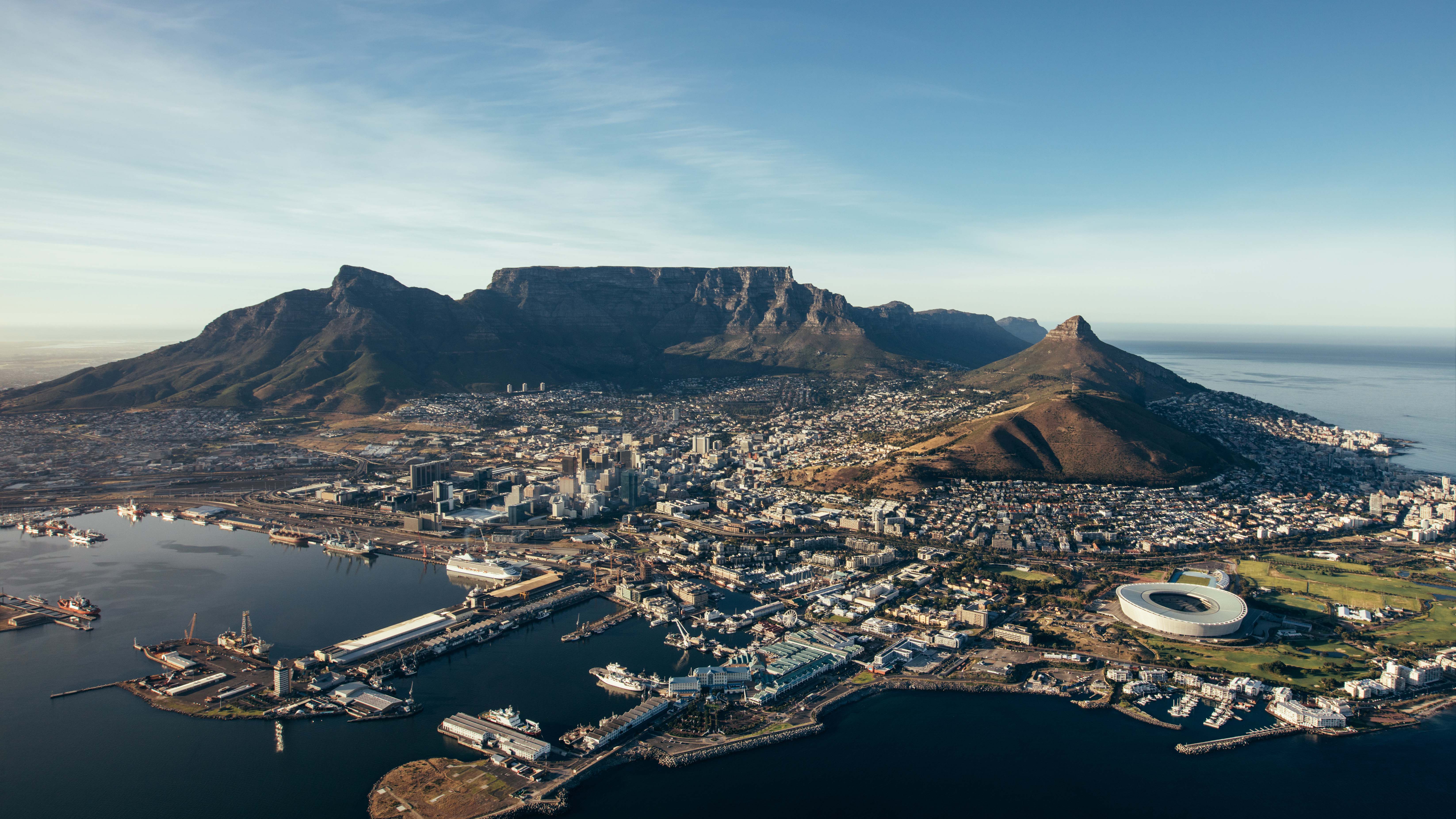 Secenic flight over Cape Town on a Luxury South Africa Safari
