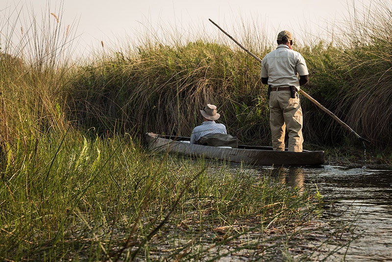 Mekoro boat trip in Okavango Delta while on Safari