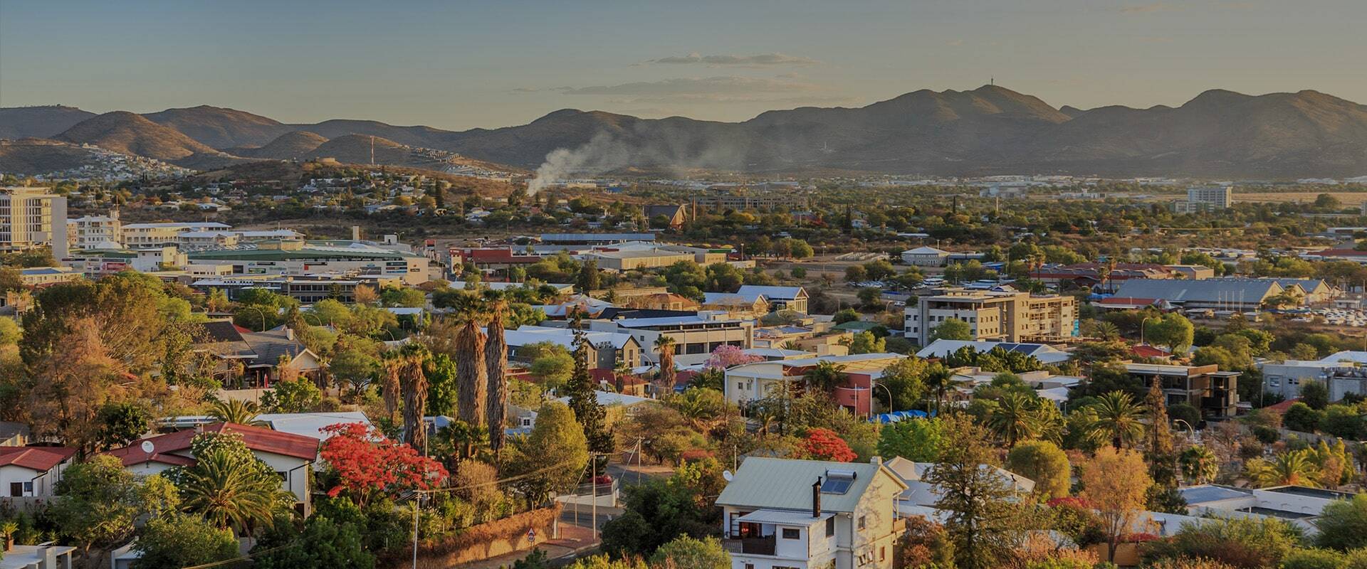 City view of Windhoek in Namibia
